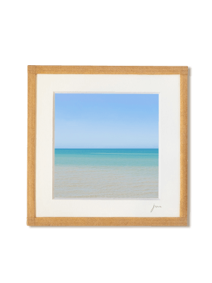 tirage photo petit format encadré à la main représentant l'horizon de la mer du nord