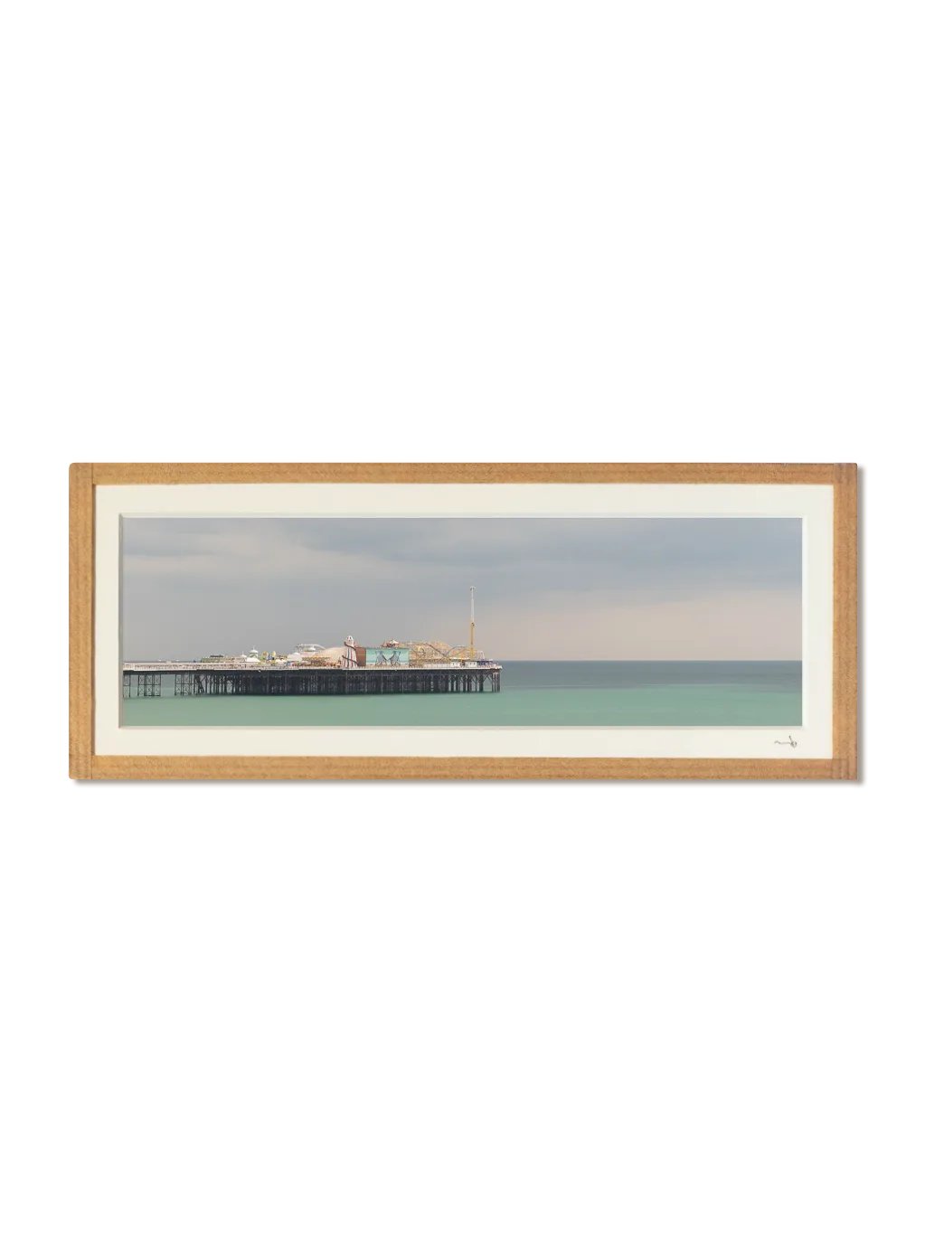 tirage photo petit format panoramique encadré à la main représentant le Palace Pier de Brighton